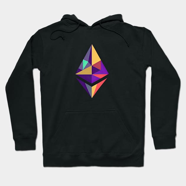 Ethereum logo artistic Hoodie by blockchainshirts